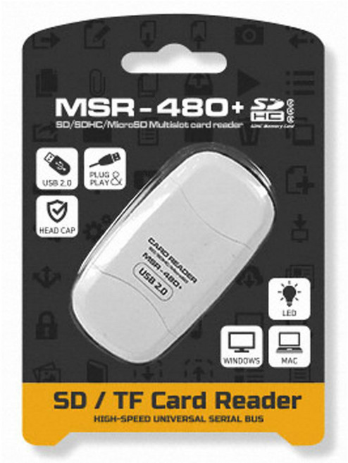 크라이저 메모리 카드리더기 MSR-480+, 1개, 화이트