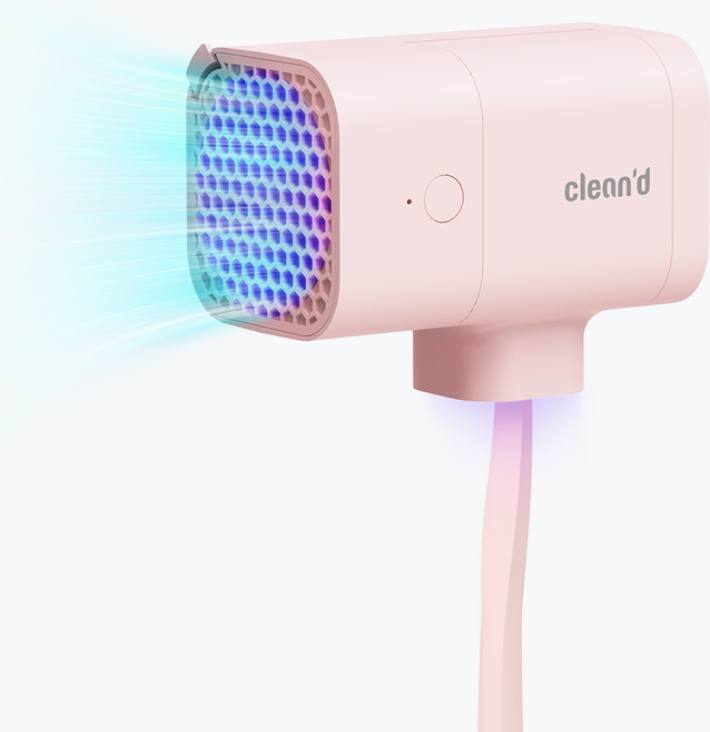 클린디 휴대용 무선 칫솔 살균건조기 윈디, CL-403, 핑크