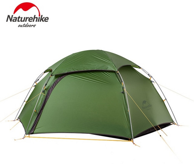 캠핑용품특별전 Naturehike 클라우드 피크 15d 사계절 텐트 야외 2-3 명 야외 캠핑 하이킹 방수 이중층 텐트, 협동사, 녹색, 1개