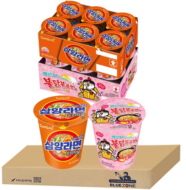 블루존 삼양라면 소컵라면 65g (6입)+ 까르보불닭 소컵라면 80g (6입)
