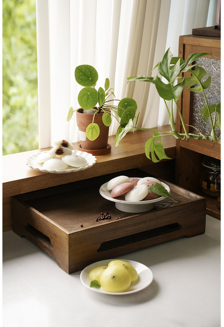 범 잔기지떡 백미 반 + 복분자 반 두가지 반반 혼합 제품 (술떡 술빵 증편 기정떡), 50개, 30g