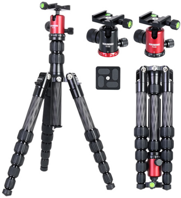 호루스벤누 TMX-V25 여행용 울트라 카본삼각대 KIT, 볼헤드블랙, 1개