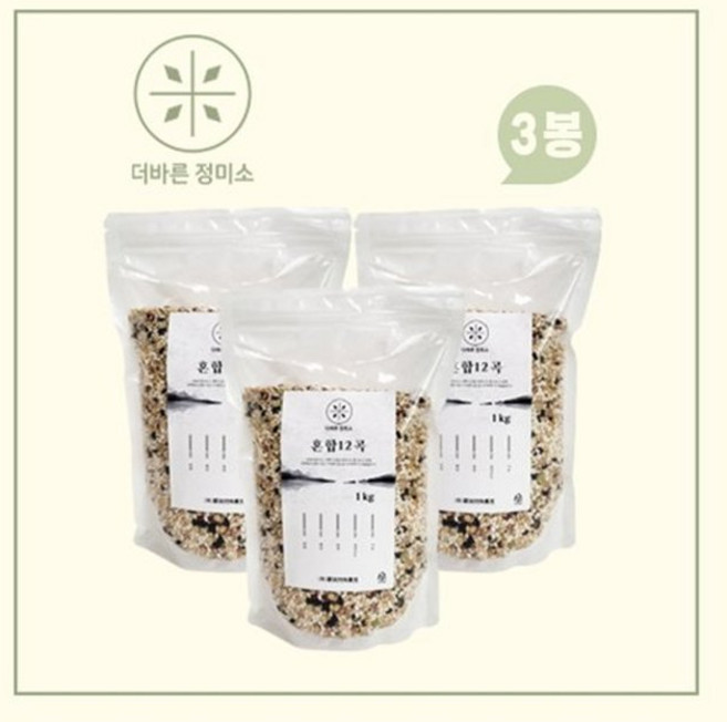 [쇼핑엔티] 더바른 정미소 혼합12곡 1kg 3봉, 3개