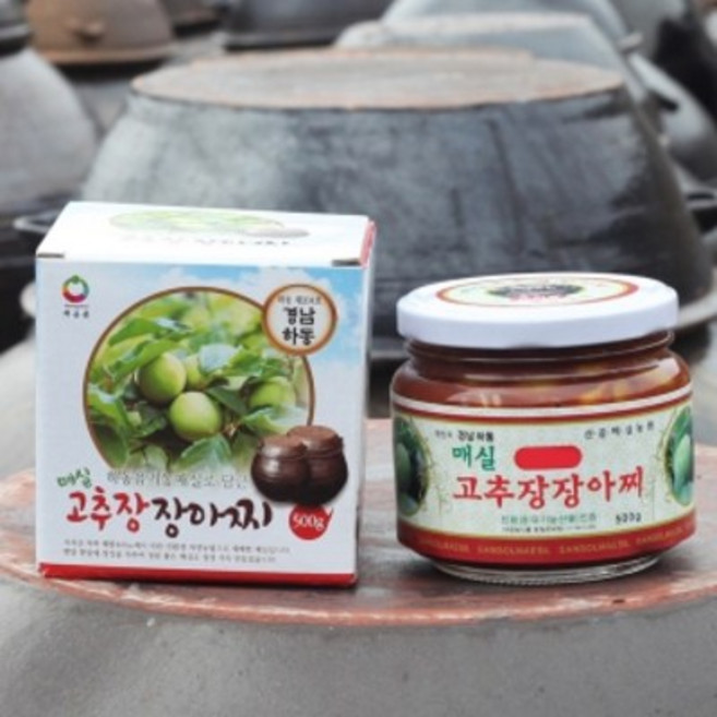[발송중] 유기농 매실로 만든 매실 고추장장아찌 500g (유리병), 1개