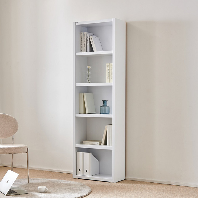 동서가구 피츠 엘 36T 600 5단 책장 책꽂이 수납장 DF918075, 올화이트