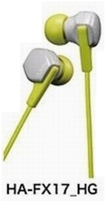 AXIV入耳式耳機 輕巧舒適 繽紛色彩 線控操作 高音質, 灰綠, HA-FX17_HG