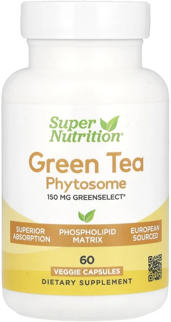 Super Nutrition Green Tea Phytosome 150mg 베지 캡슐 60정, Super Nutrition Green Tea P..., 1개 - 쿠팡