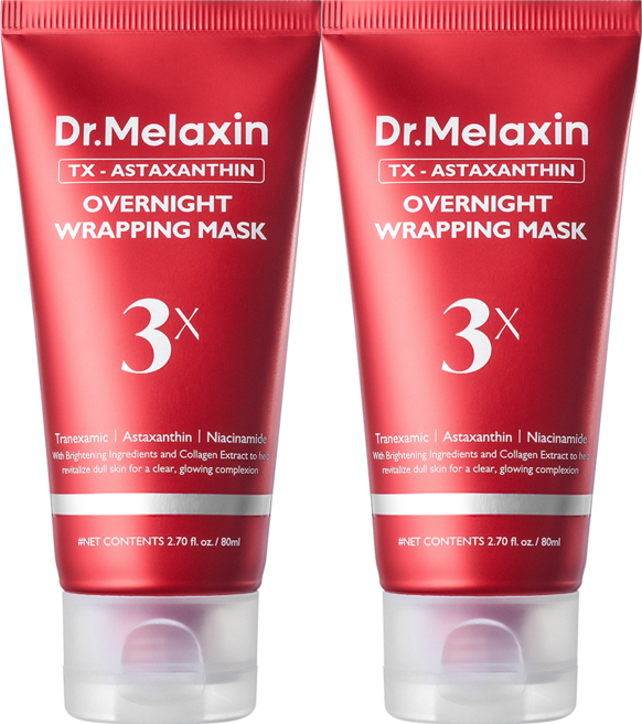 닥터 멜락신 티엑스 아스타잔틴 수면팩 오버나이트 슬리핑팩 랩핑 마스크 팩, 2개, 80ml