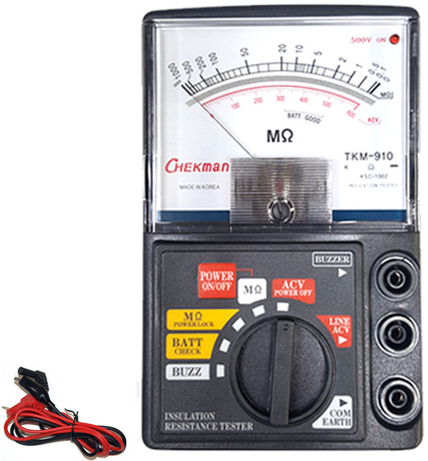 첵맨 아날로그 절연저항계 TKM-910, 1개