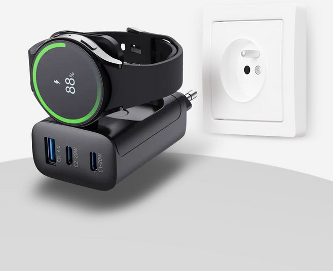 벤타론 갤럭시워치 애플워치 무선충전 4in1 PD 43W 고속충전기, 갤럭시 워치 전용, 1개