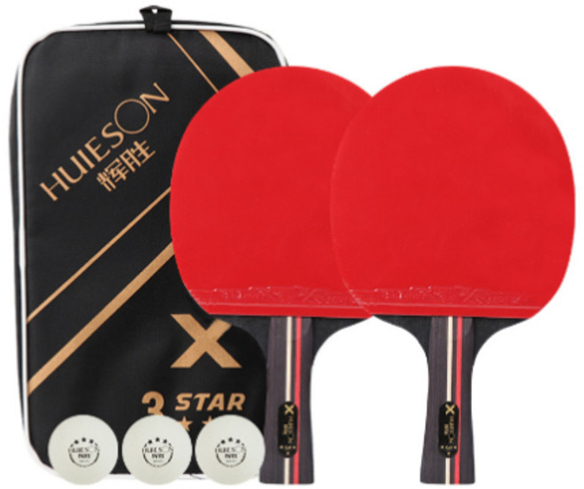 시토닉 쉐이크핸드 탁구라켓+탁구공+파우치 2세트, 1개