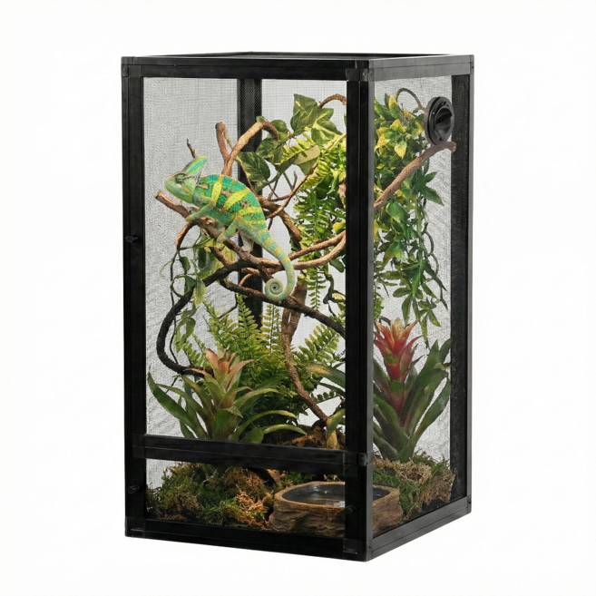 렙티주 조립식 스크린케이지 45x45x90cm, 1개, 블랙