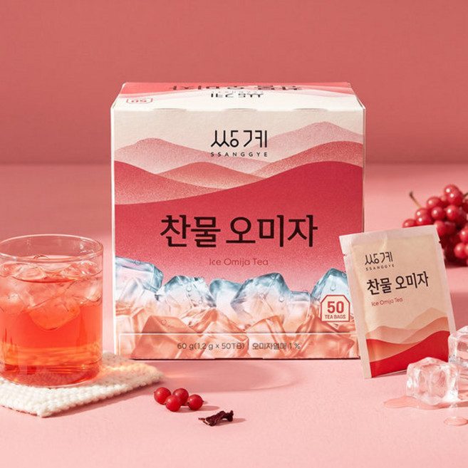 [쌍계명차] 유기농 찬물 오미자 50티백, 1개, .