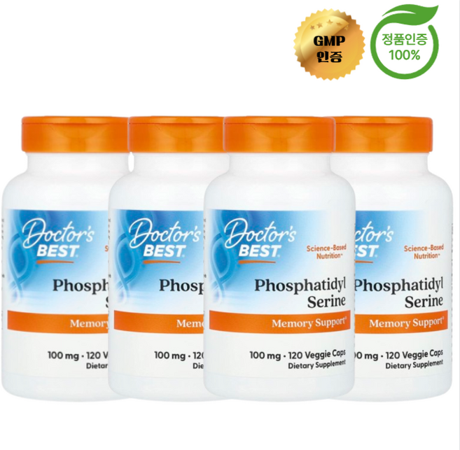닥터스베스트 포스파티딜 세린 PS 100 mg 베지 캡슐 120정 4개, 100정
