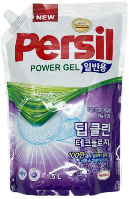 퍼실 딥클린 플러스 라벤더젤 일반용 리필, 1.5L, 6개