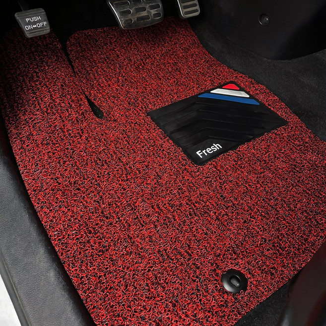 차차차 premium 전차종 확장형 카매트 운전석 코일매트 국산차 수입차 하단코드표참고, 레드, 베이직 코일매트_운전석만