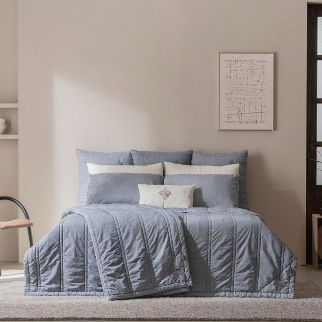 박술녀 호주산 100%양모 피그먼트 차렵이불+베개커버