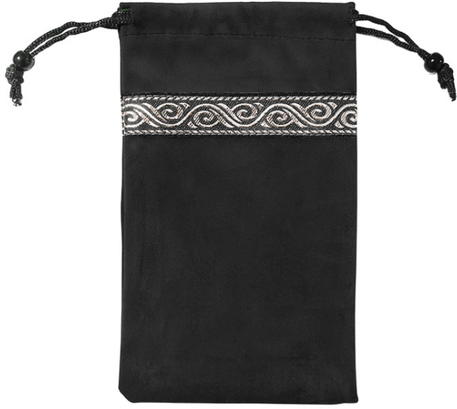 보스케 벨벳 타로 파우치 / 타로 카드 주머니, 블랙(실버라벨), 1개