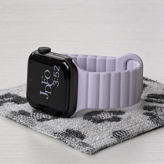 애플워치 호환 마그네틱 소프트 실리콘 스트랩 밴드, 1개, 바이올렛