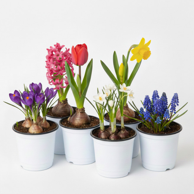 갑조네 구근식물 히아신스 수선화 크로커스 무스카리 튤립 구근식물 꽃식물, 1개, 향수선화(소품)