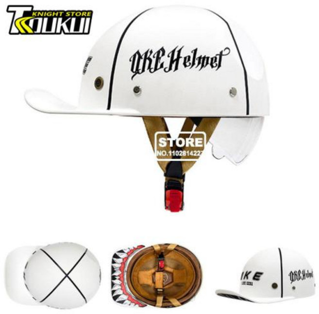 남녀공용 오토바이 하프 헬멧 야구 모자 사이클링 헬멧 신제품, 71) QKE005-17-XL