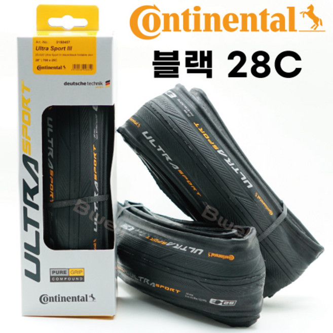 컨티넨탈 울트라스포츠3 - 폴딩 클린쳐 로드타이어, 700x28C, 1개
