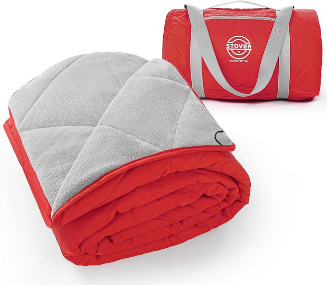 STOVER 대형 방수 야외 스타디움 담요 - 여행 피크닉 스포츠 강아지용 매우 두껍고 부드러운 플리스 캠핑 담요 200.7cm x 139.7cm(79 55인치) 따뜻