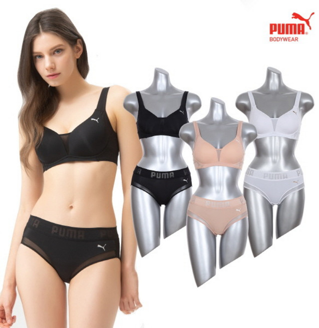 푸마 언더웨어 푸마 재입고 노와이어 브라팬티 2종 택일