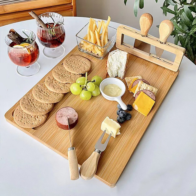 릴스베이 치즈 플레이터 세트 브런치 접시 빵 디저트 과일 우드 서빙보드 연말파티 플레이팅 와인 안주 플레이트 집들이선물, 1개
