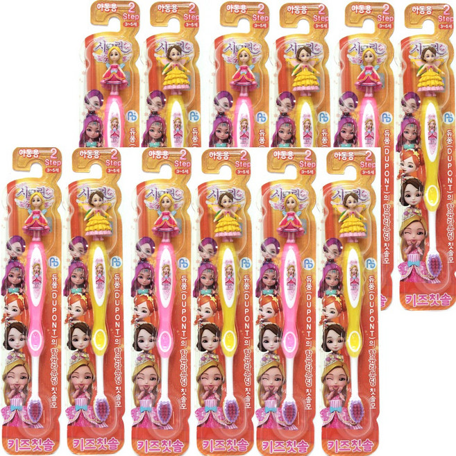 유아 어린이 캐릭터 피규어 칫솔 영유아, 쥬쥬 피규어-2단계, 12개, 1개입