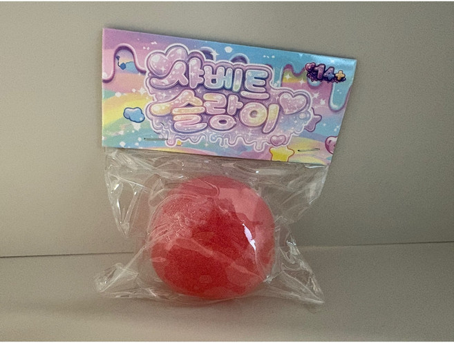 티토 샤베트 크런치 슬랑이 스트레스볼 말랑이 슬라임 시퀴시 피젯토이, 핑크, 150g, 1개