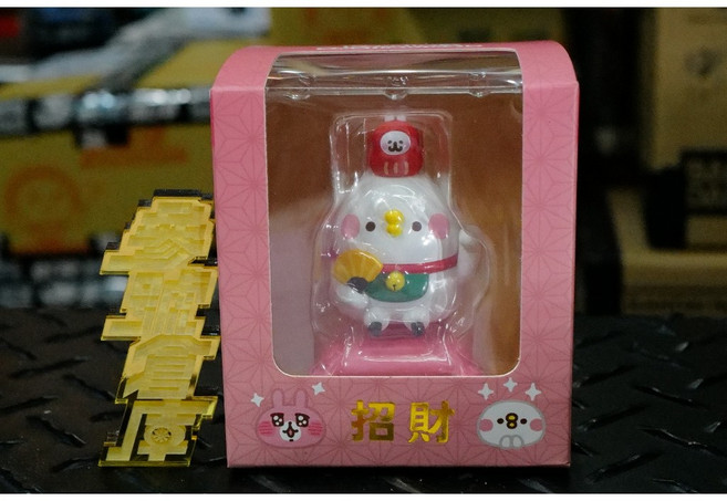 萬代 卡娜赫拉的小動物 招財公仔 P助 粉紅兔兔, 1個