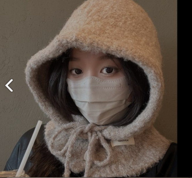 비키누누 겨울 앙고라 울 니트 바라클라바 4종