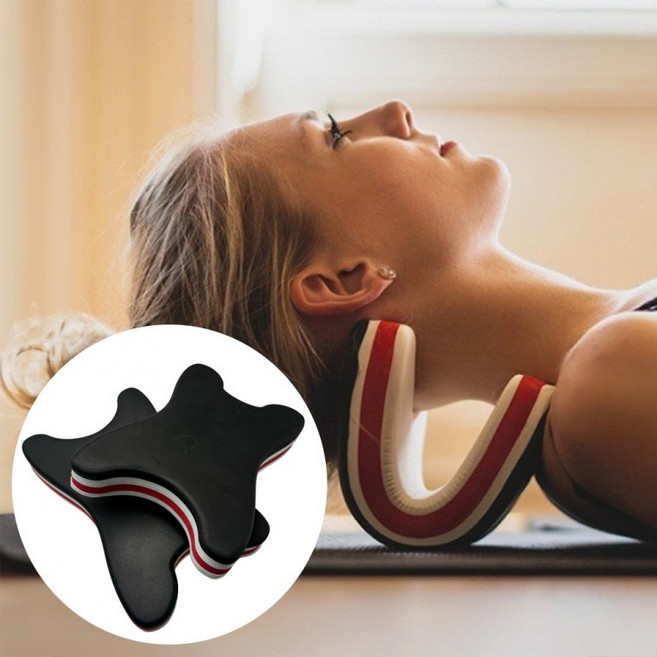 목견인기 목베개 스마트 스트레 칭 경추 마사지 쳐 안마기 목보호대 넥키퍼 자세, 1개