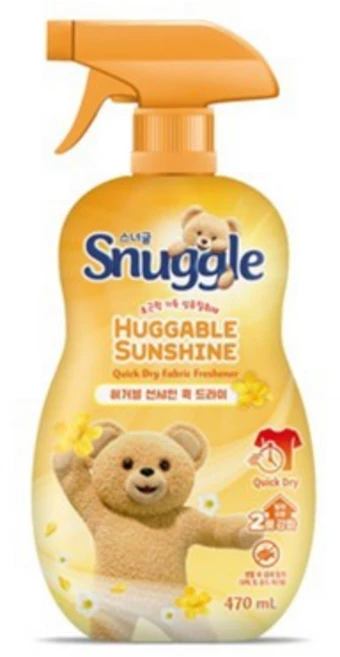 스너글 허거블 선샤인 퀵 드라이 섬유탈취제 본품, 470ml, 1개 - 쿠팡