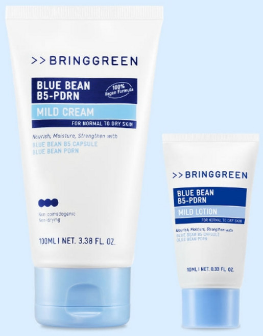 브링그린 블루빈 B5-PDRN 마일드 크림 100ML (수량선택가능) bringgreen 보습크림 속건조개선 피부장벽개선, 1개