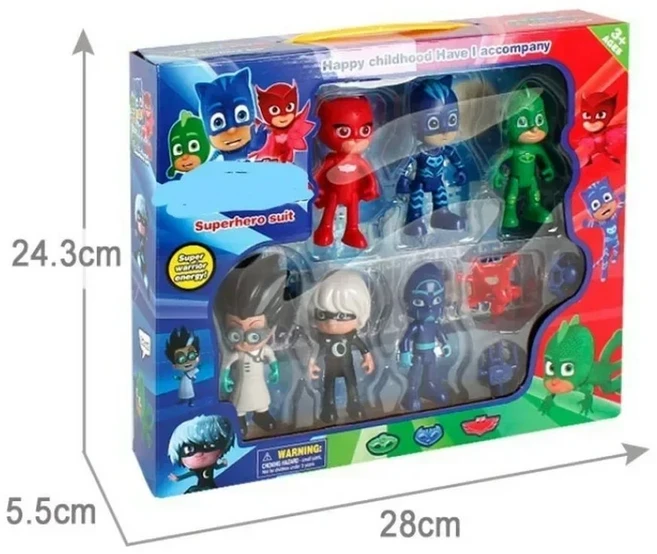 14세이상 Pj 마스크 인형 Connor Catboy Greg Gekko 클래식 영화 만화 캐릭터 애니메이션 피규어 상자 Briyhday 선물, 6pcs, 1개 - 쿠팡