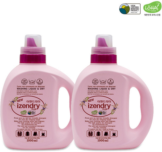 이젠드라이 플러스 세제 본품, 1L, 2개
