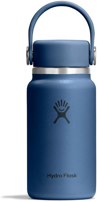 Hydro Flask 마이크로 보틀 - 누출 방지 지갑 또는 포켓 플라스크 단열 미니 물병 190ml(6.7온스) 넥타 오렌지_164737, 하버 블루_164737