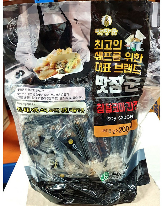 맛장군 참 달코미간장 [ 6g x200입 ] 소포장간장 미니간장 배달용간장 꼬마간장, 1개