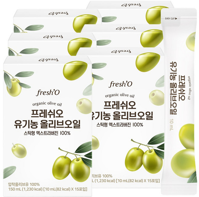 프레쉬오 유기농 엑스트라버전 올리브오일 스틱 100% 스페인, 10ml, 90개