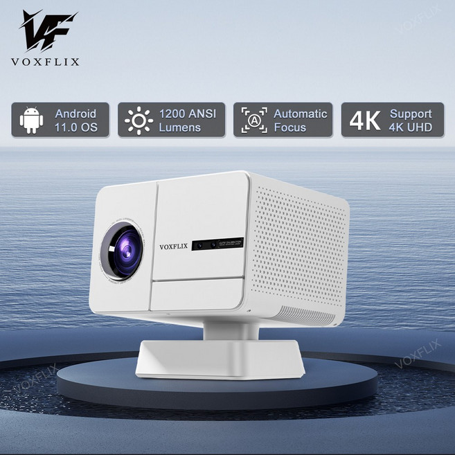VOXFLIX 가정용프로젝터 풀HD 1080P 4k 안드로이드 스마트빔 HDR Wifi 휴대용미니빔 네이티브 1920*1080P 홈시네마 한글 지원, VOXFLIX X9 PRO Ultra