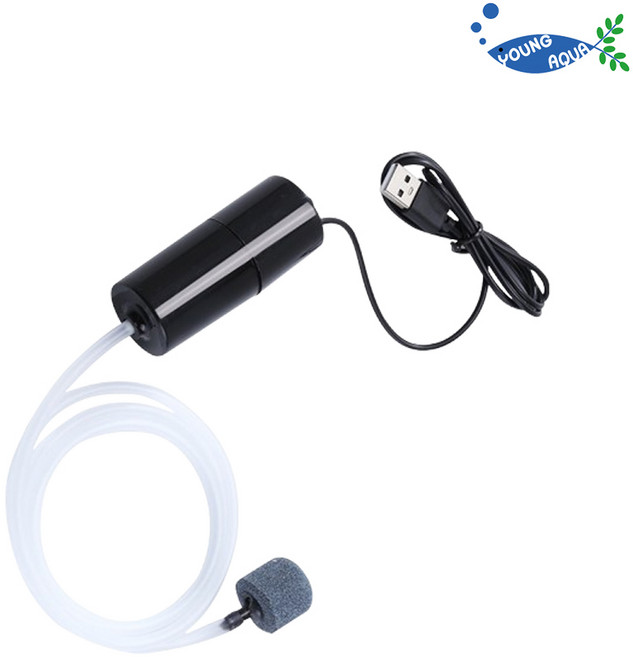 영아쿠아 USB 에어펌프 1구 기포기 무소음 에어레이션 낚시, 1개