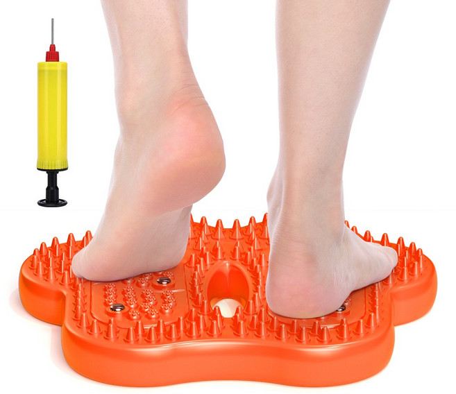 STEEL 가정용 바운스번 지압 리압스텝퍼 무소음 계단오르기 유산소 운동기구, 귤색, 1개