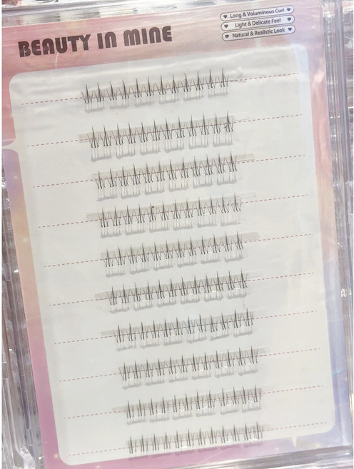 노글루 셀프 연장 3초 풀없이 붙이는 가닥 속눈썹 뷰티인마인, 1개, 언더, 디자인