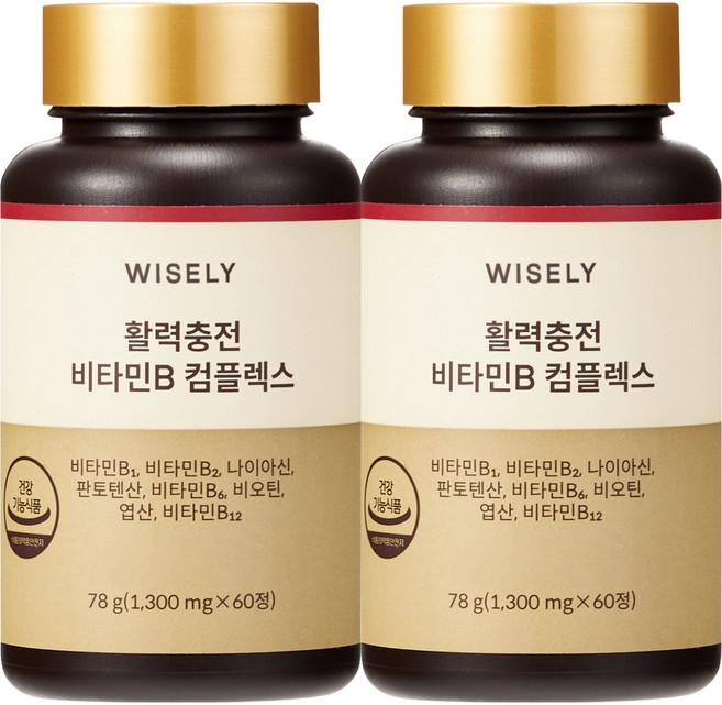 와이즐리 활력충 비타민B 컴플렉스, 2개, 60정