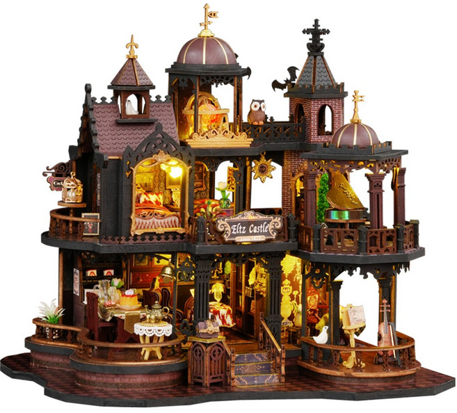 옥탑방어른이 DIY 미니어처 하우스 만들기 중형 마법궁전 [한글메뉴얼포함] OCTP002