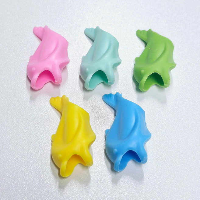 깍지 그립 연필 홀더 돌고래 펜