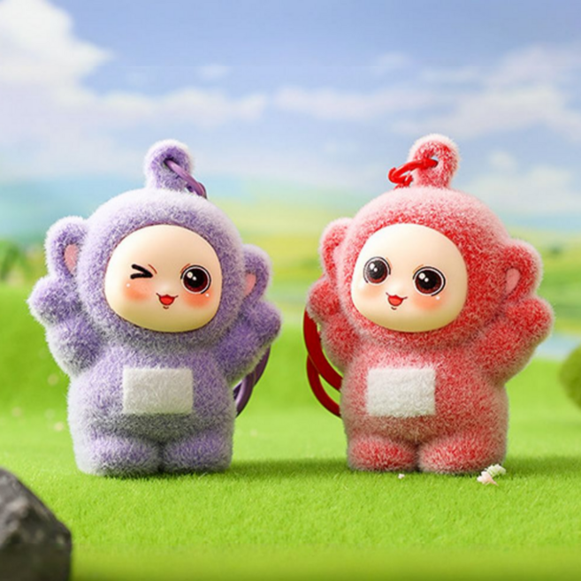 코코낫 귀여운 캐릭터 텔레토비 키링 미니 인형 털복숭이 가방고리 보라돌이 뚜비 나나 뽀 2개 1세트