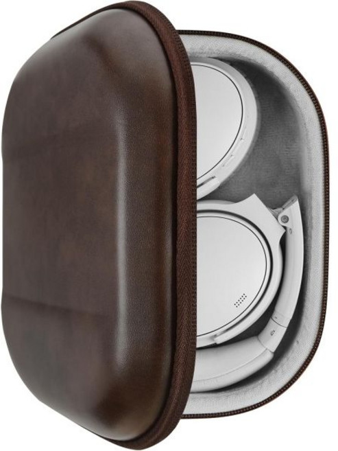 접이식 오버이어 헤드폰용 지크리아 쉴드 헤드폰 케이스 소니 WH-1000XM4 슈어 SRH840A 헤드셋(브라운)과 호환되는 케이블 스토리지를 갖춘 교체용 하드 쉘 여행용, 접이식 오버이어 헤드폰용 지크리아 쉴드 헤드폰 케이스,, 1개